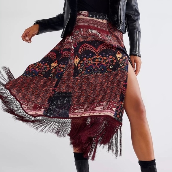 Free People Sweet Dreams Maxi Skirt Size 14 Boho Gypsy - Picture 5 of 15